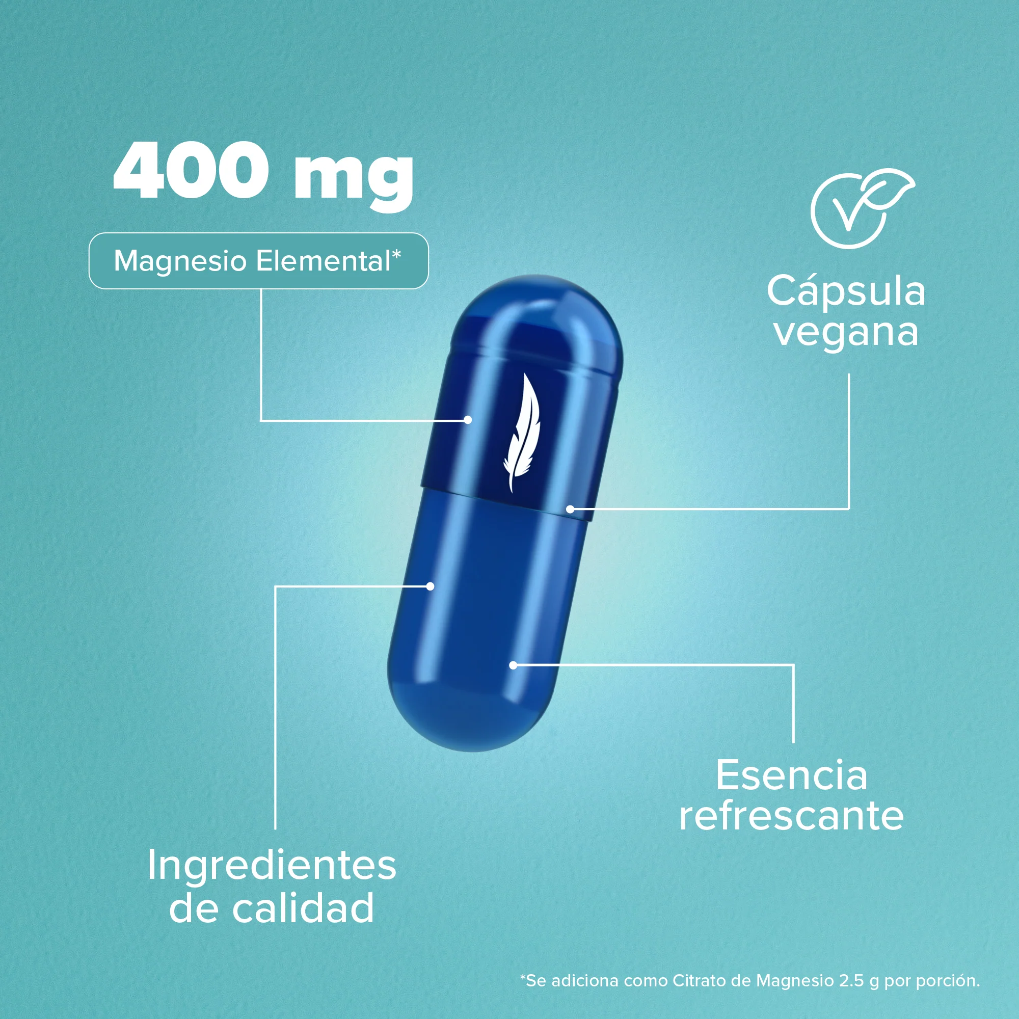 Citrato de Magnesio - 120 Cápsulas - 40 Porciones Pack - Image 6
