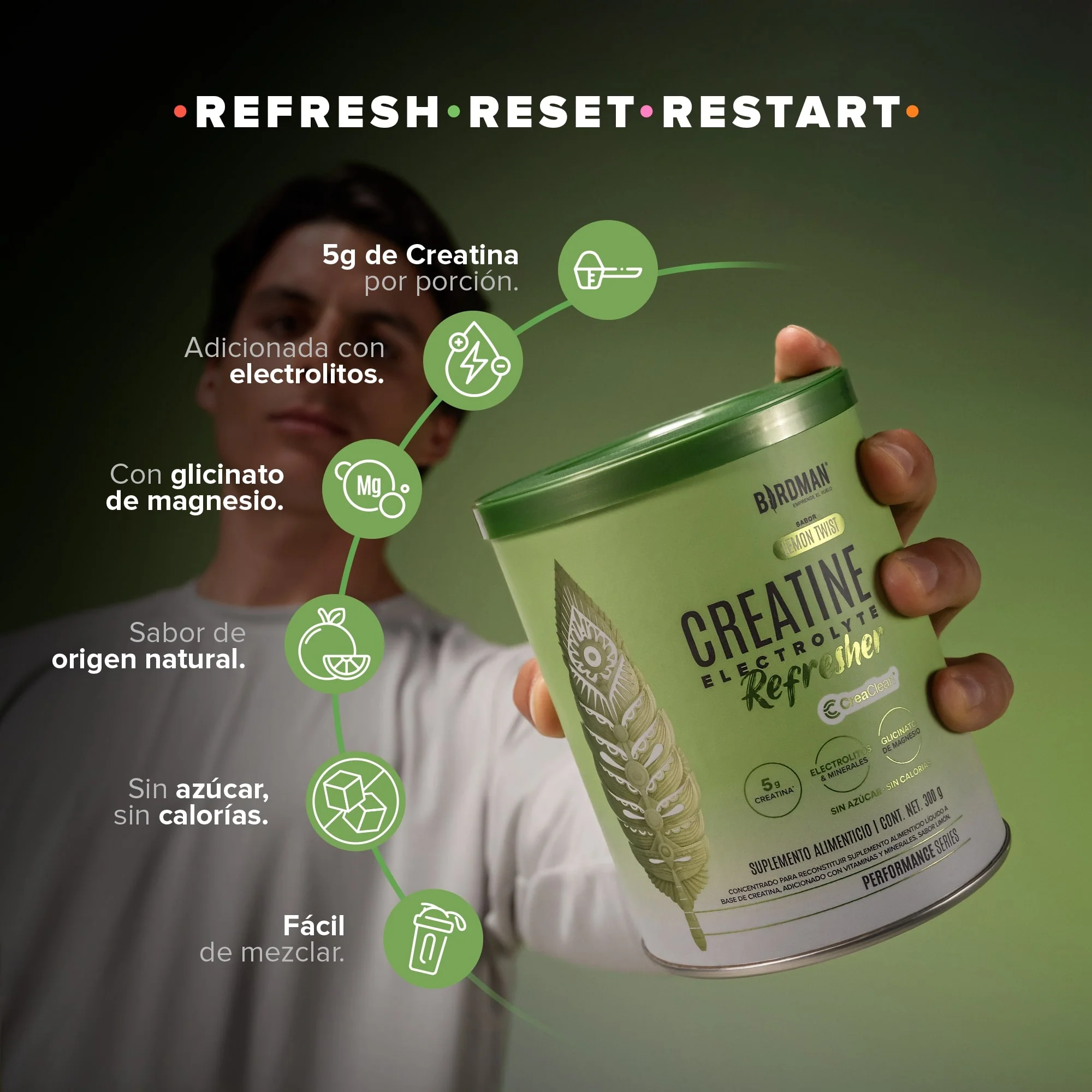Creatine Electrolyte Refresher - Lemon Twist - 30 Porciones - Pack - Image 4