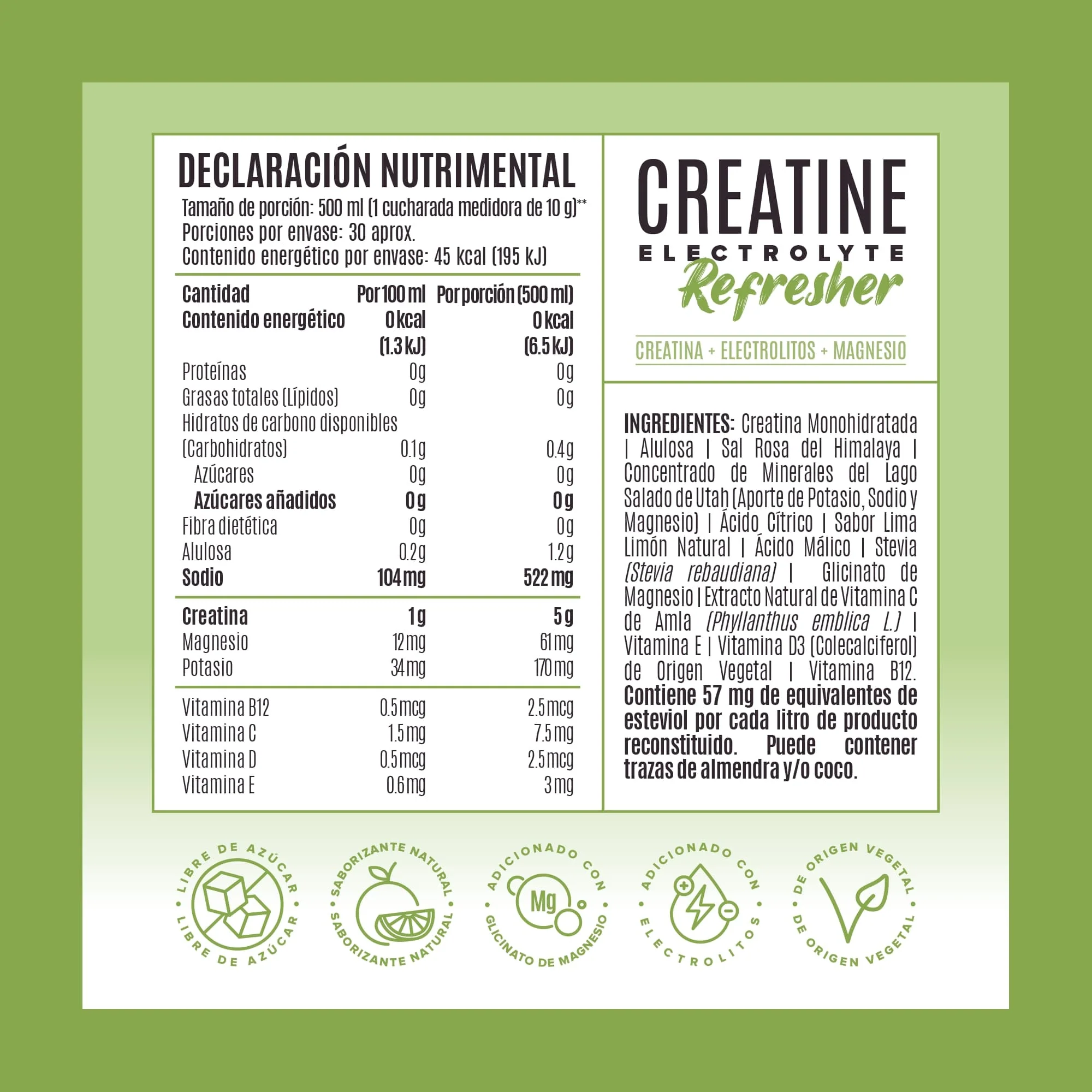 Creatine Electrolyte Refresher - Lemon Twist - 30 Porciones - Pack - Image 7