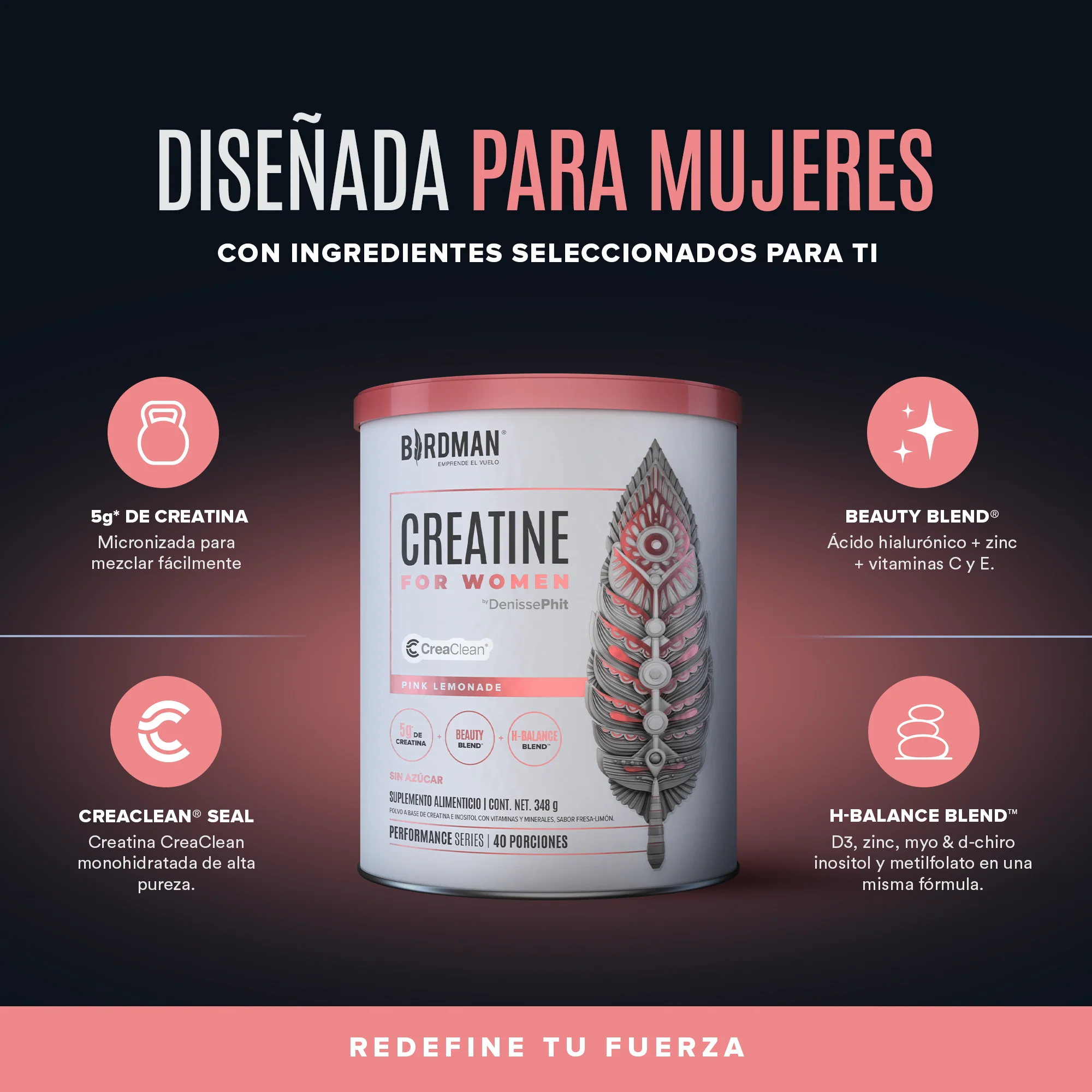 Creatine for Women - Sabor Pink Lemonade - 40 Porciones - Image 3
