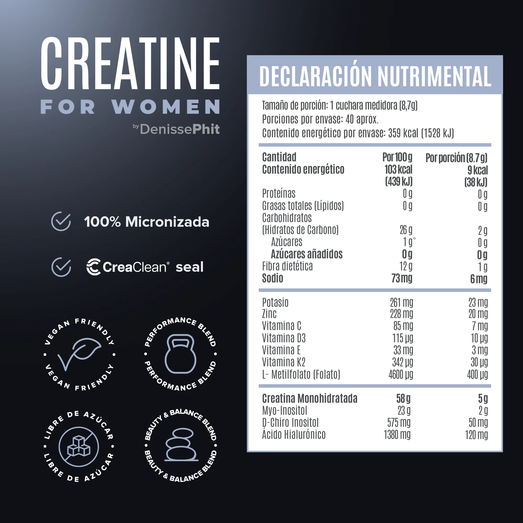 Creatine for Women - Sin Sabor - 40 Porciones - Image 4
