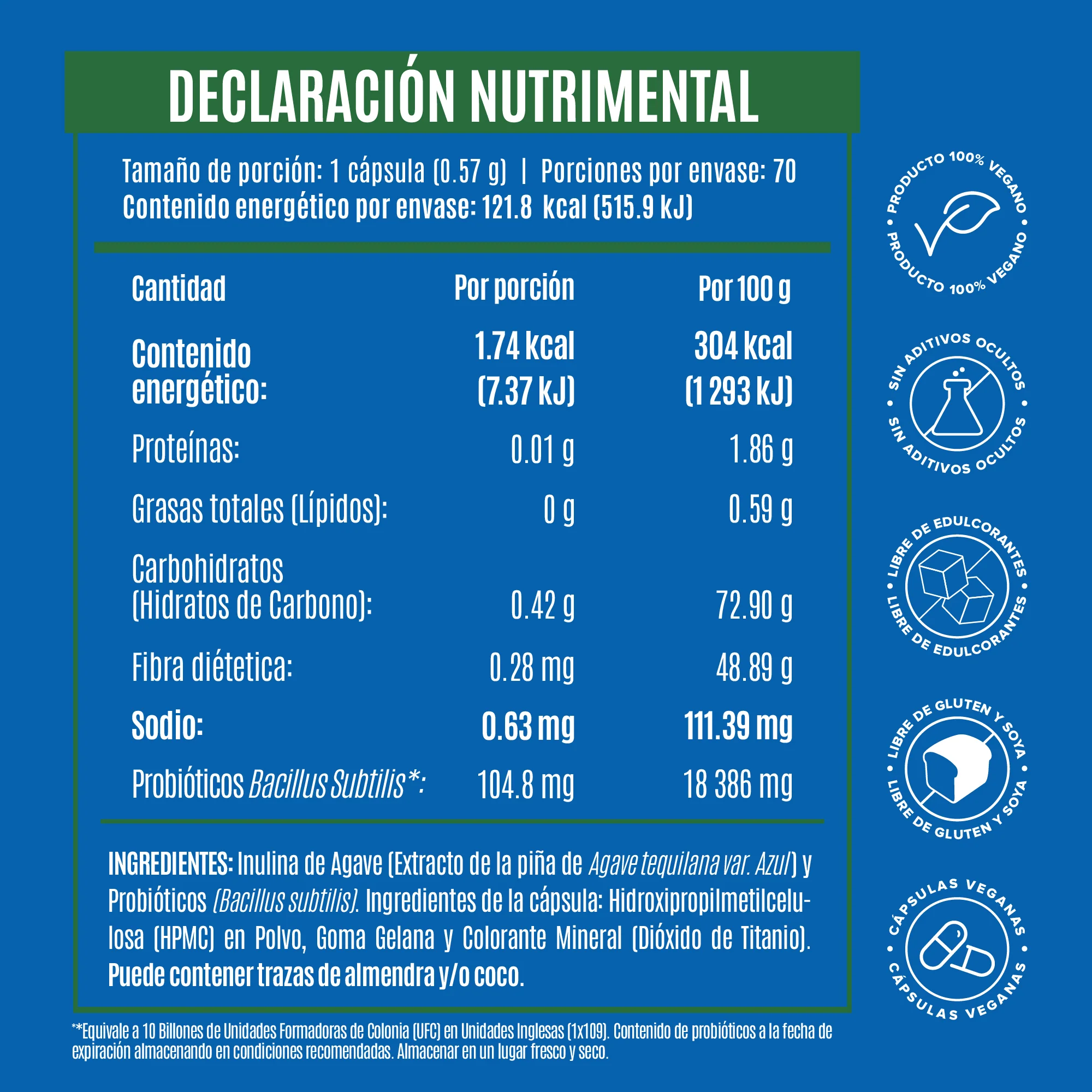 Daily Spore Probiotic - Probióticos con 10 Billones de UFC - 70 Cápsulas - Image 5