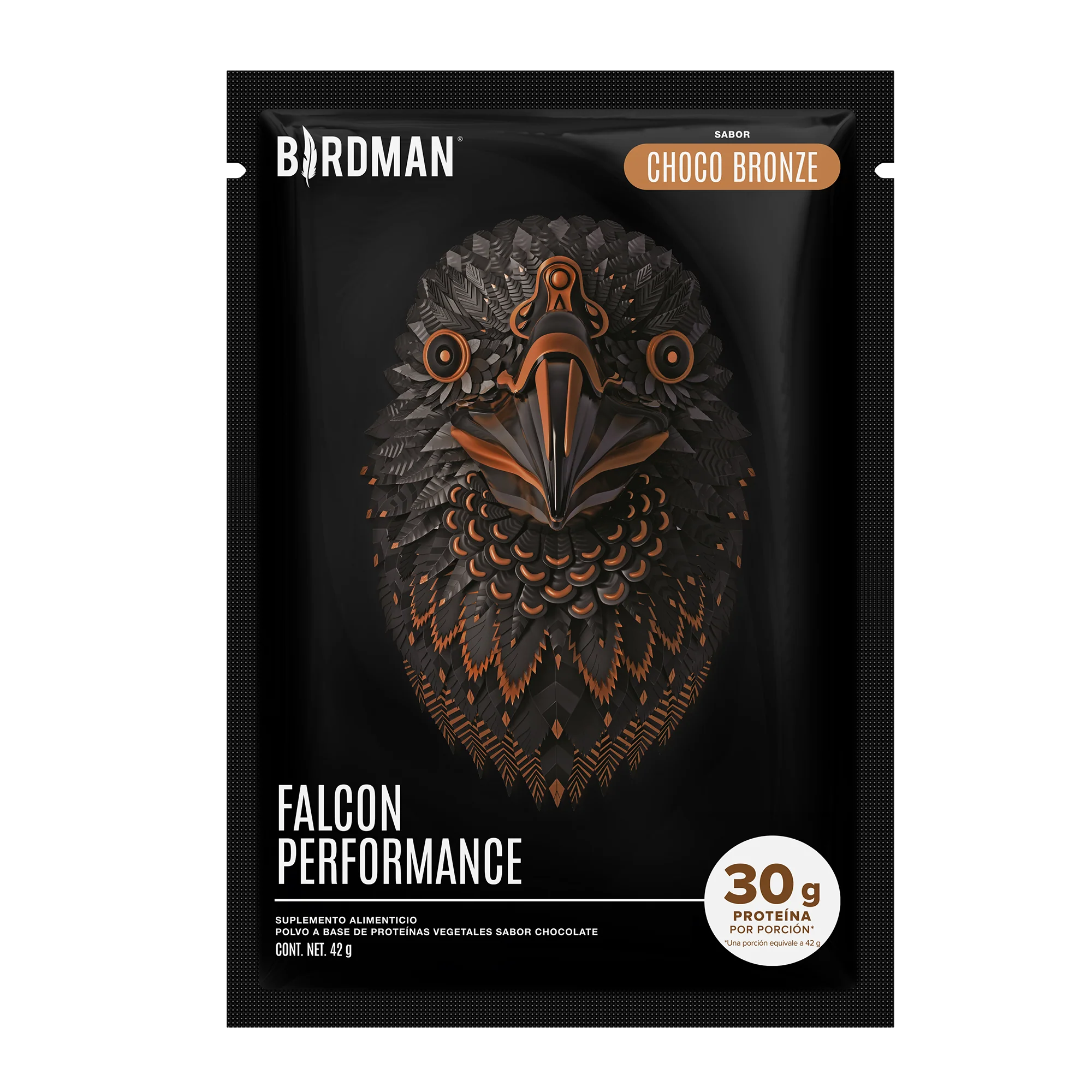 Falcon Performance Proteína en Polvo con Creatina & BCAAs - Choco Bronze 10 Pack Sobres - Image 3