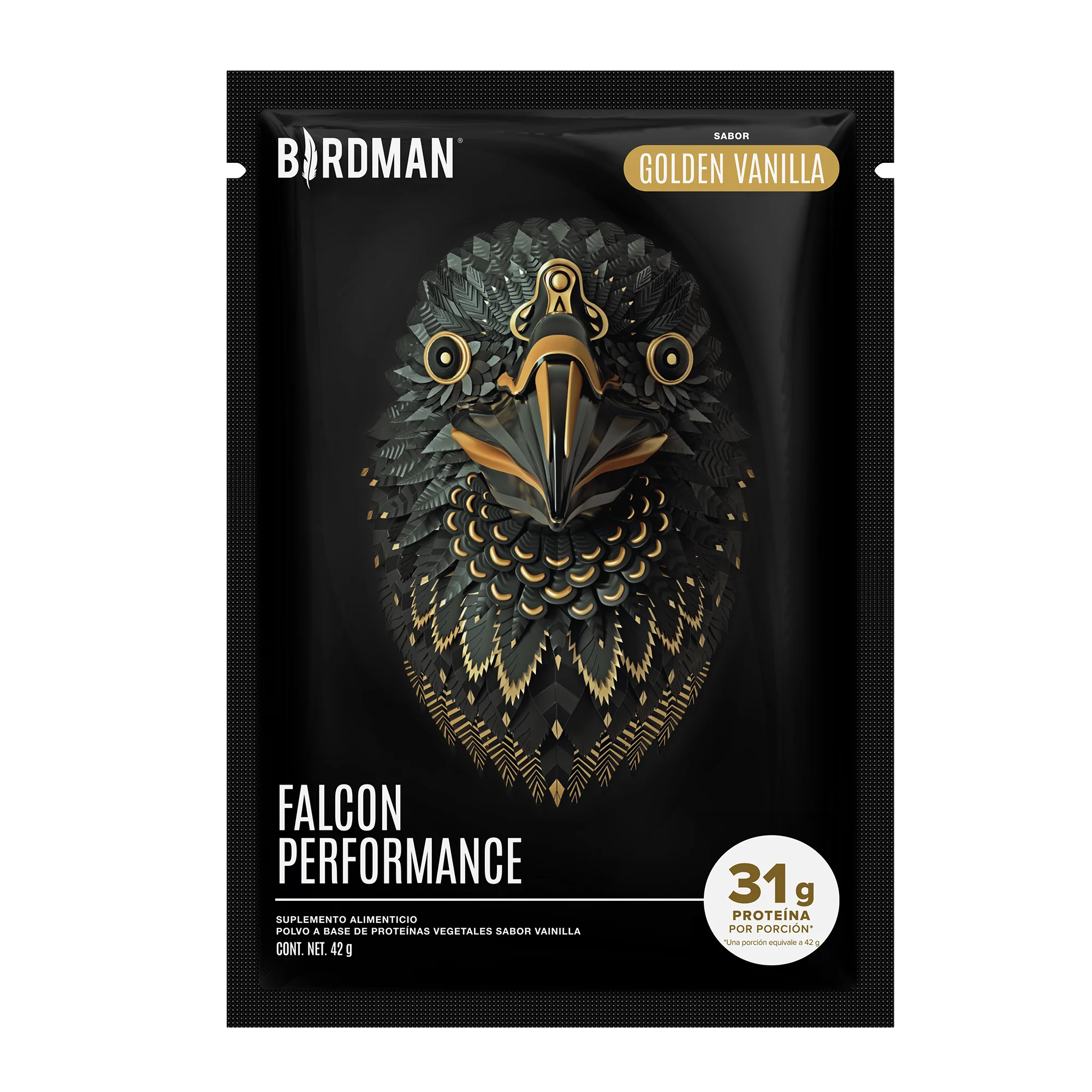 Falcon Performance Proteína en Polvo con Creatina & BCAAs - Golden Vanilla 10 Pack Sobres - Image 3