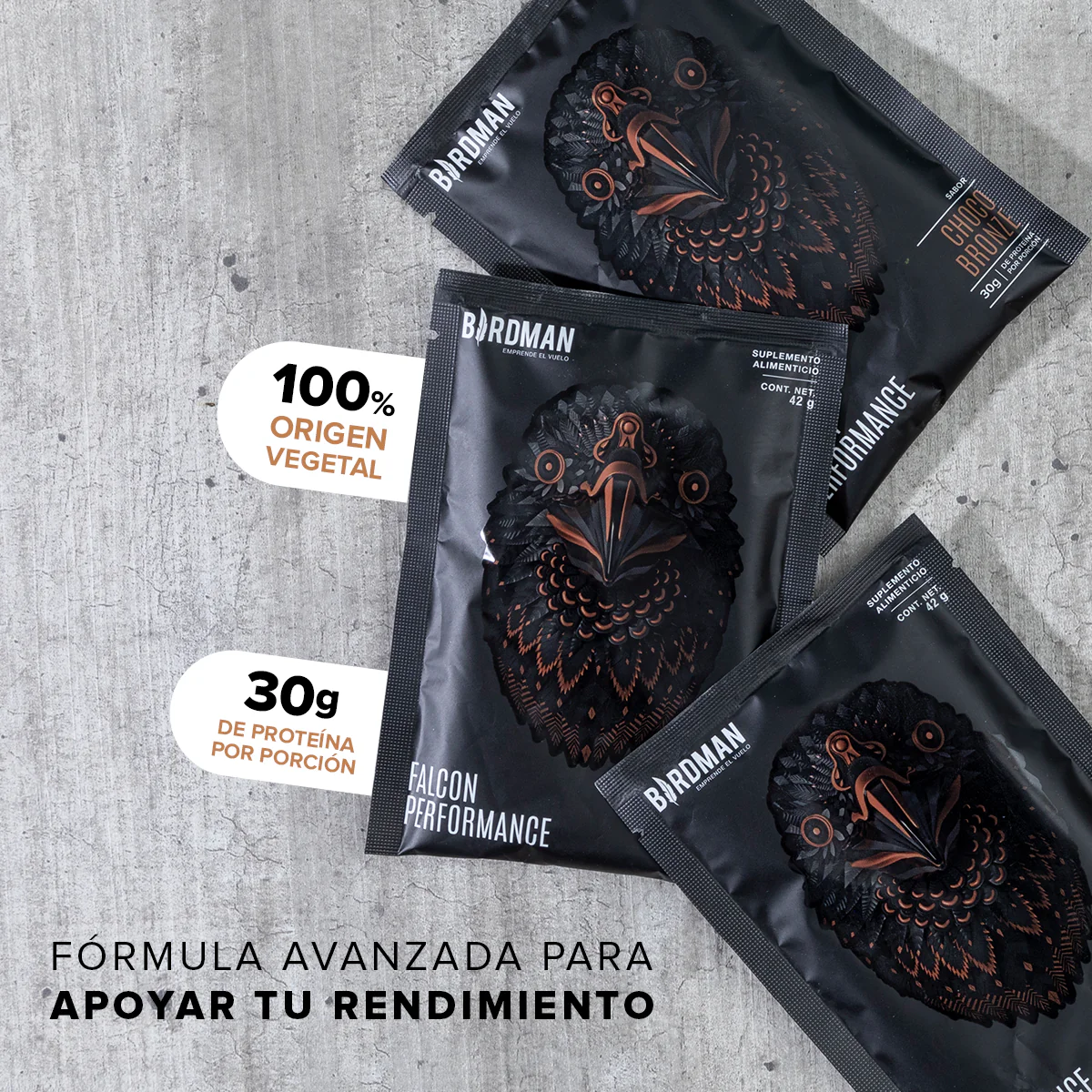 Falcon Performance Proteína en Polvo con Creatina & BCAAs - Choco Bronze 10 Pack Sobres - Image 7