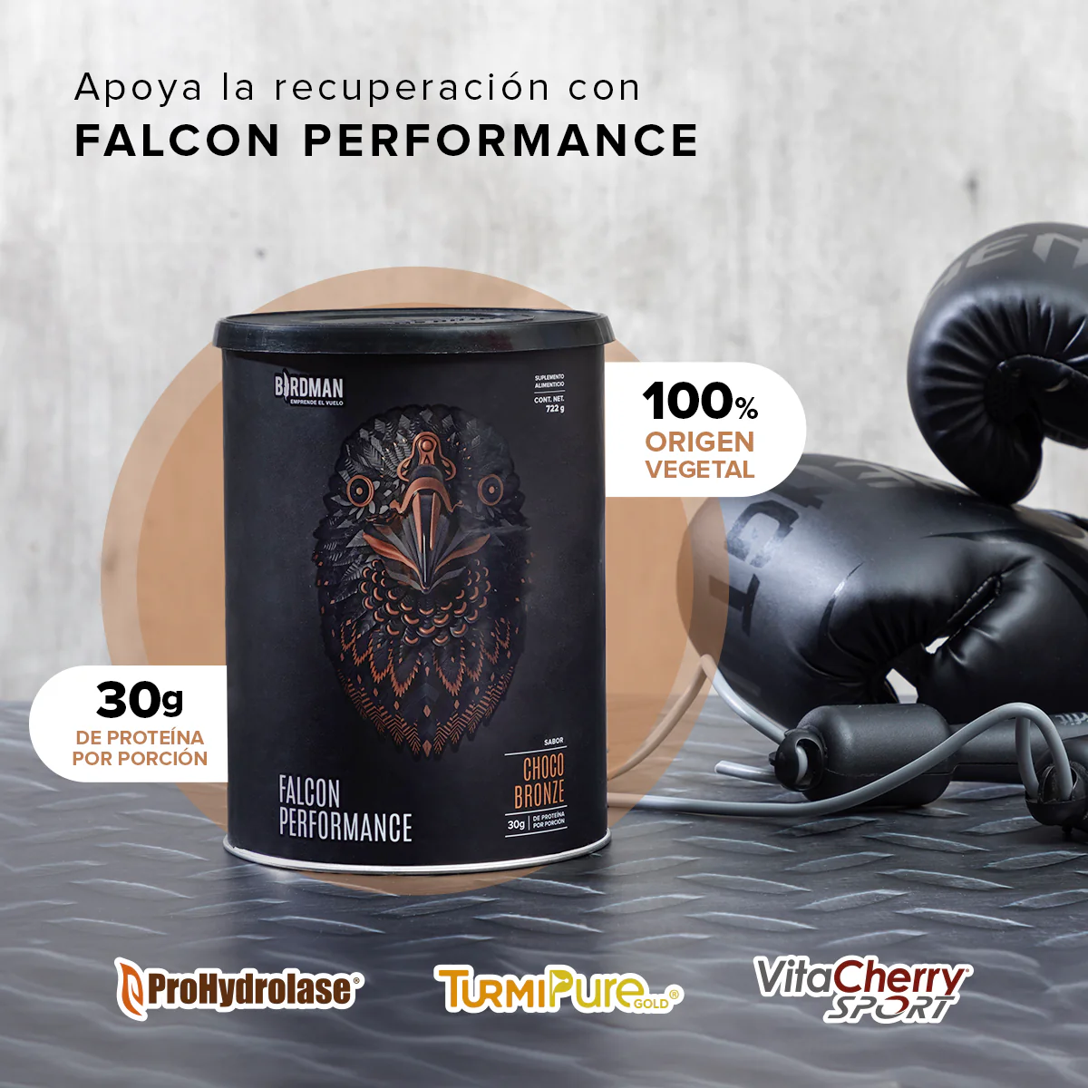 Falcon Performance Proteína en Polvo con Creatina & BCAAs - Golden Vanilla 722 g - Image 6