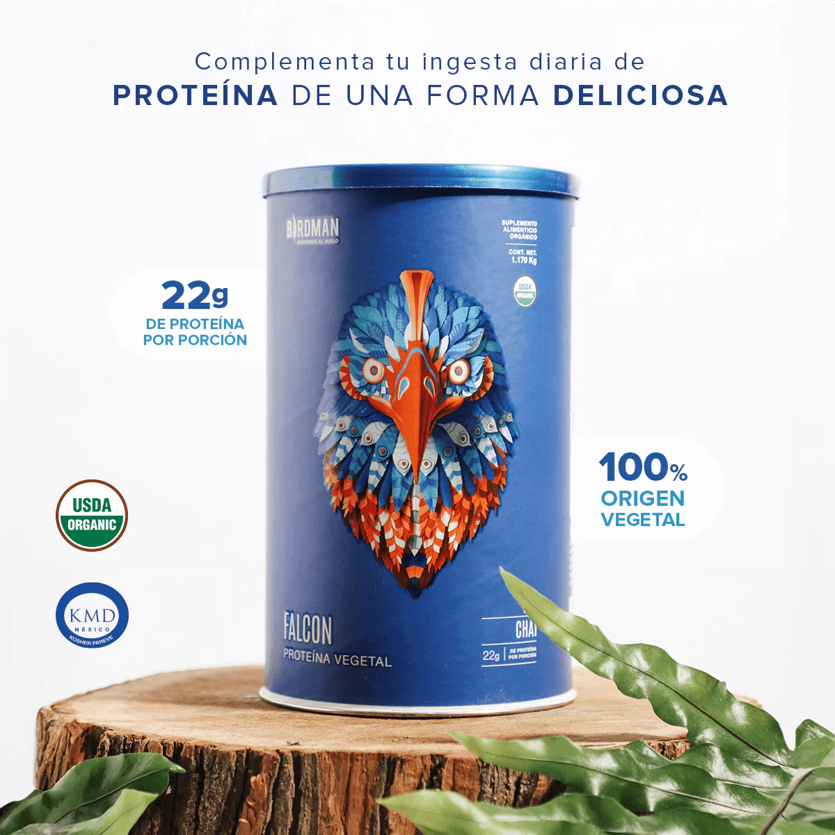 Falcon Protein: Proteína Vegana Orgánica en Polvo - Chai 1.17 kg - Image 4