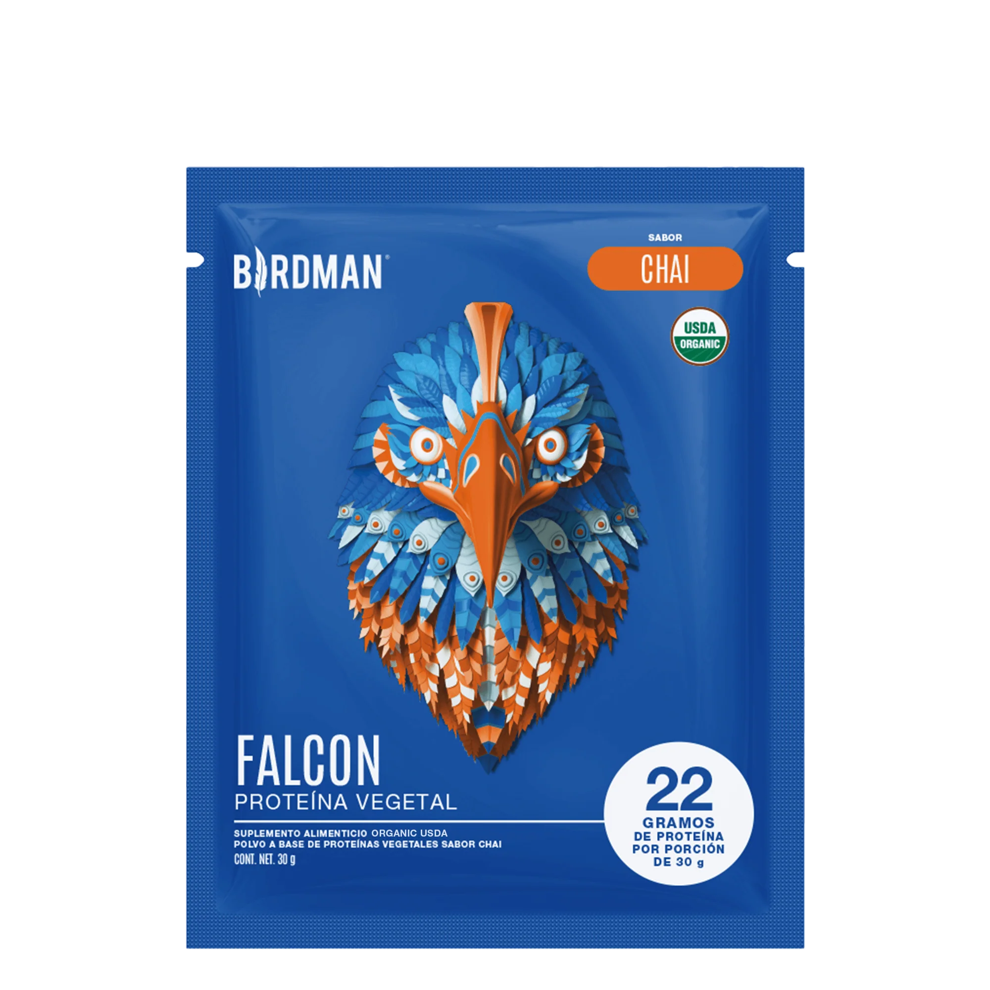 Falcon Protein: Proteína Vegana Orgánica en Polvo - Chai 12 Pack Sobres - Image 2