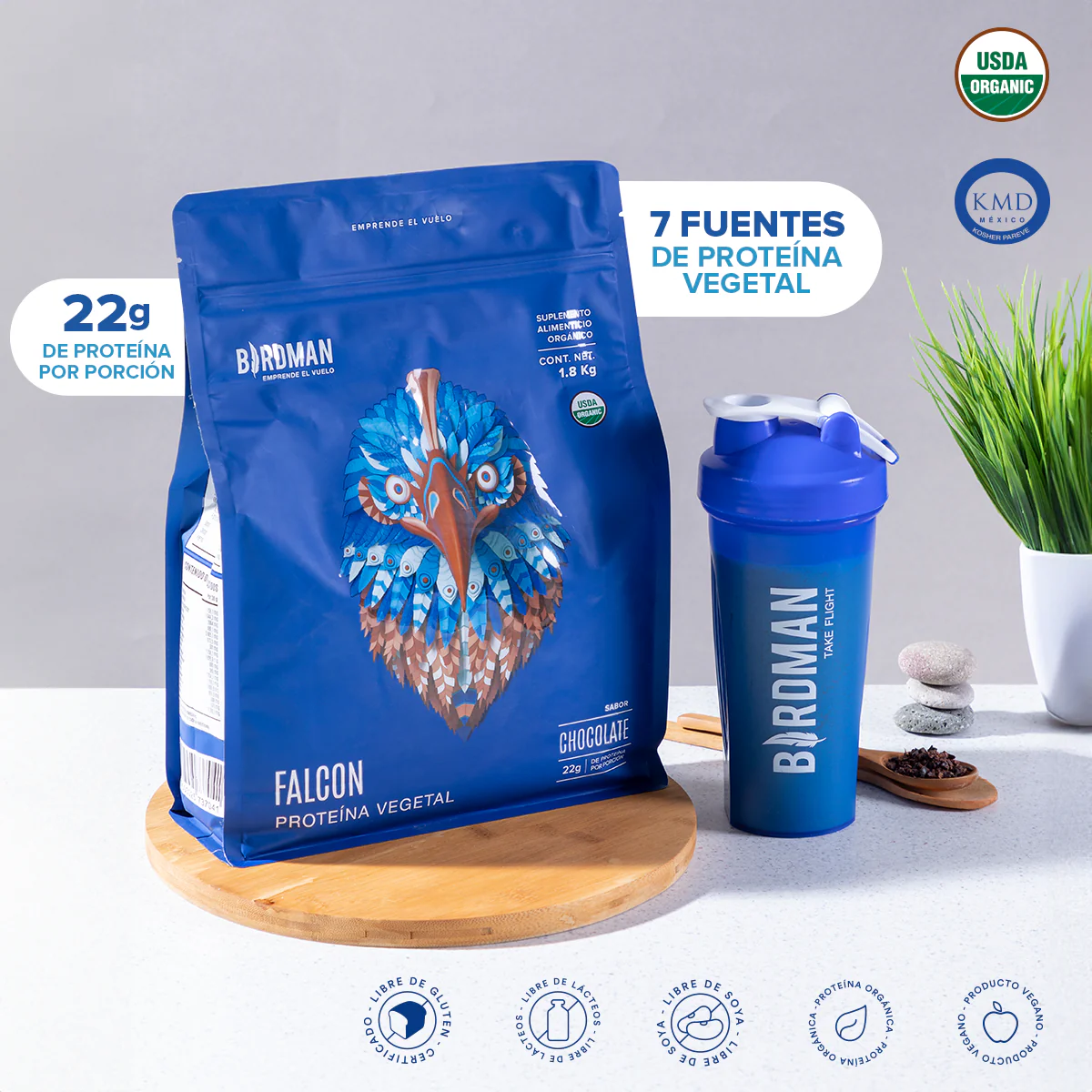 Falcon Protein Chocolate 1.8 kg - 60 Servicios pack - Image 5