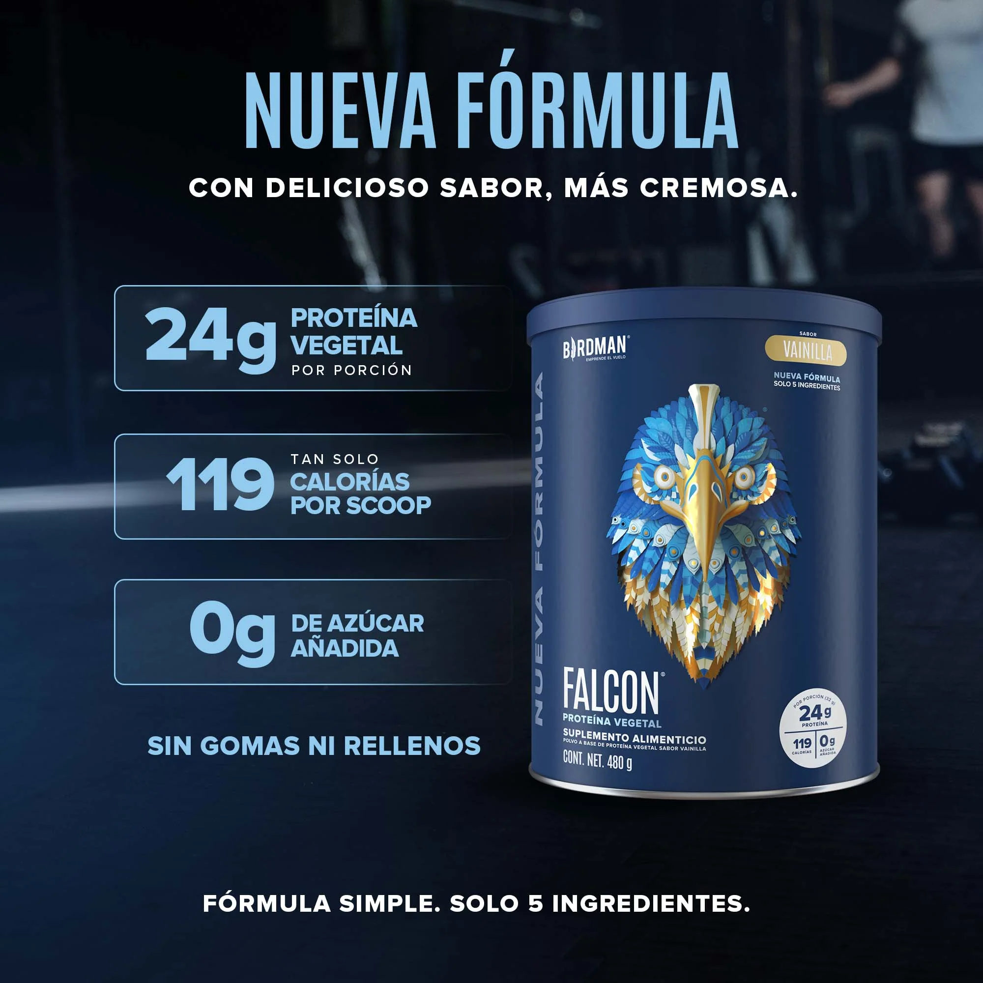 Falcon Protein - Nueva Fórmula - Vainilla 480g - Image 3