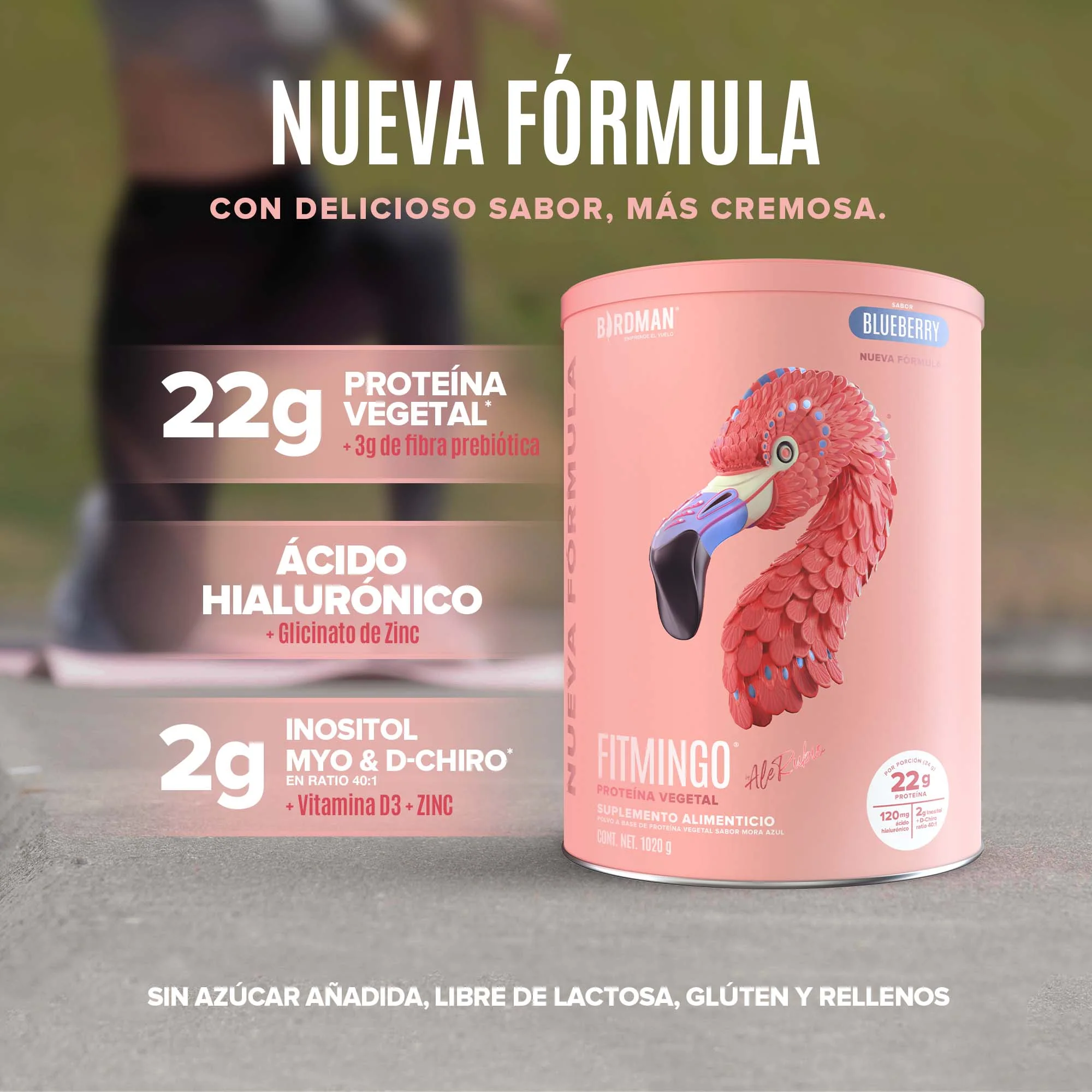 Fitmingo Protein Proteína en Polvo con Inositol & Vitaminas - Blueberry 1.02kg - Image 3