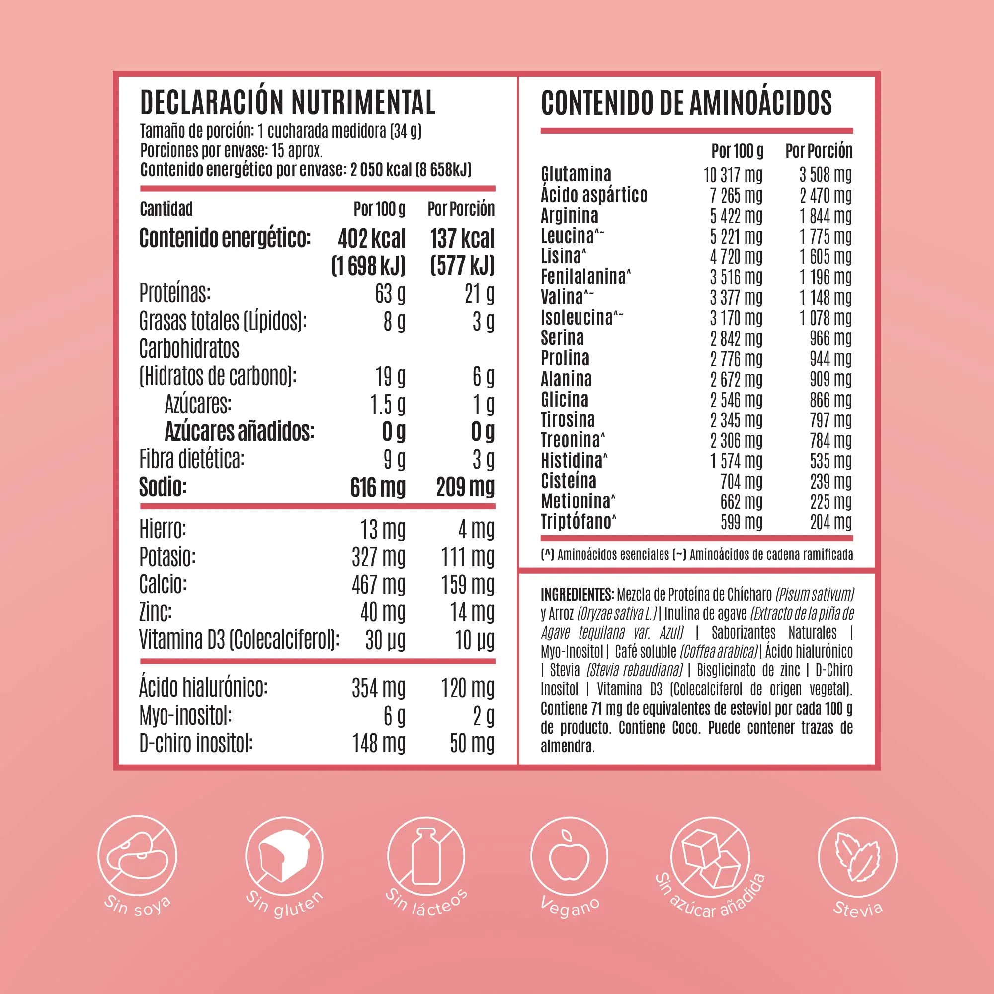 Fitmingo Protein Proteína en Polvo con Inositol & Vitaminas - Moka 510 g - Image 4