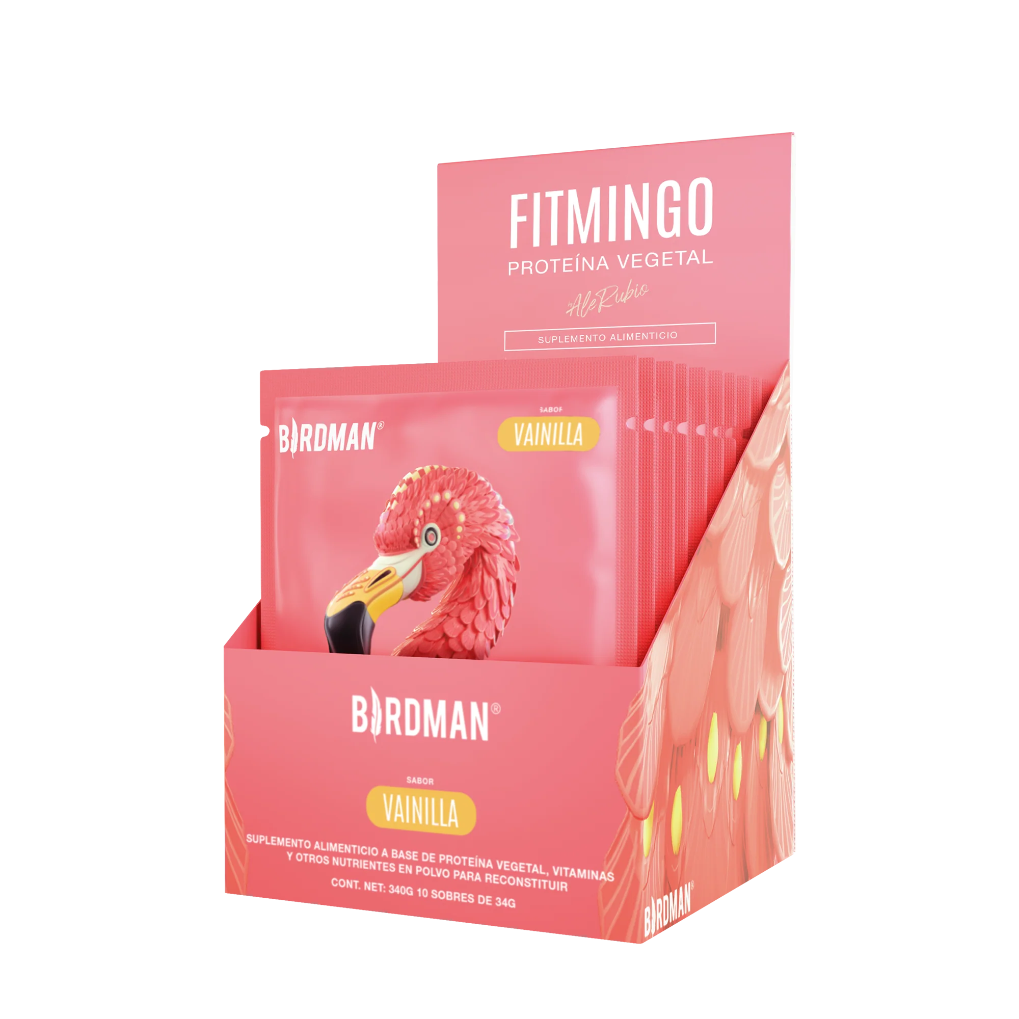 Fitmingo Protein Proteína en Polvo con Inositol & Vitaminas - Vainilla 10 pack sobres