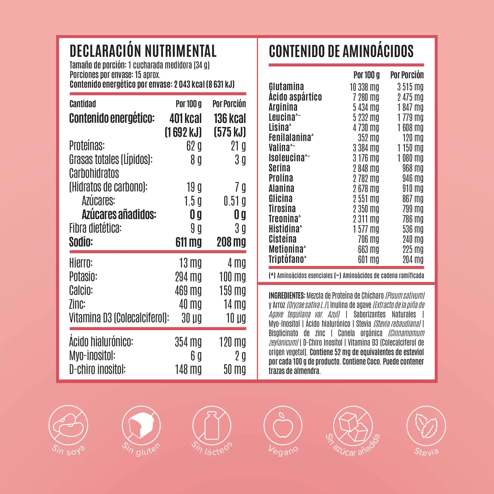 Fitmingo Protein Proteína en Polvo con Inositol & Vitaminas - Vainilla 510 g - Image 4