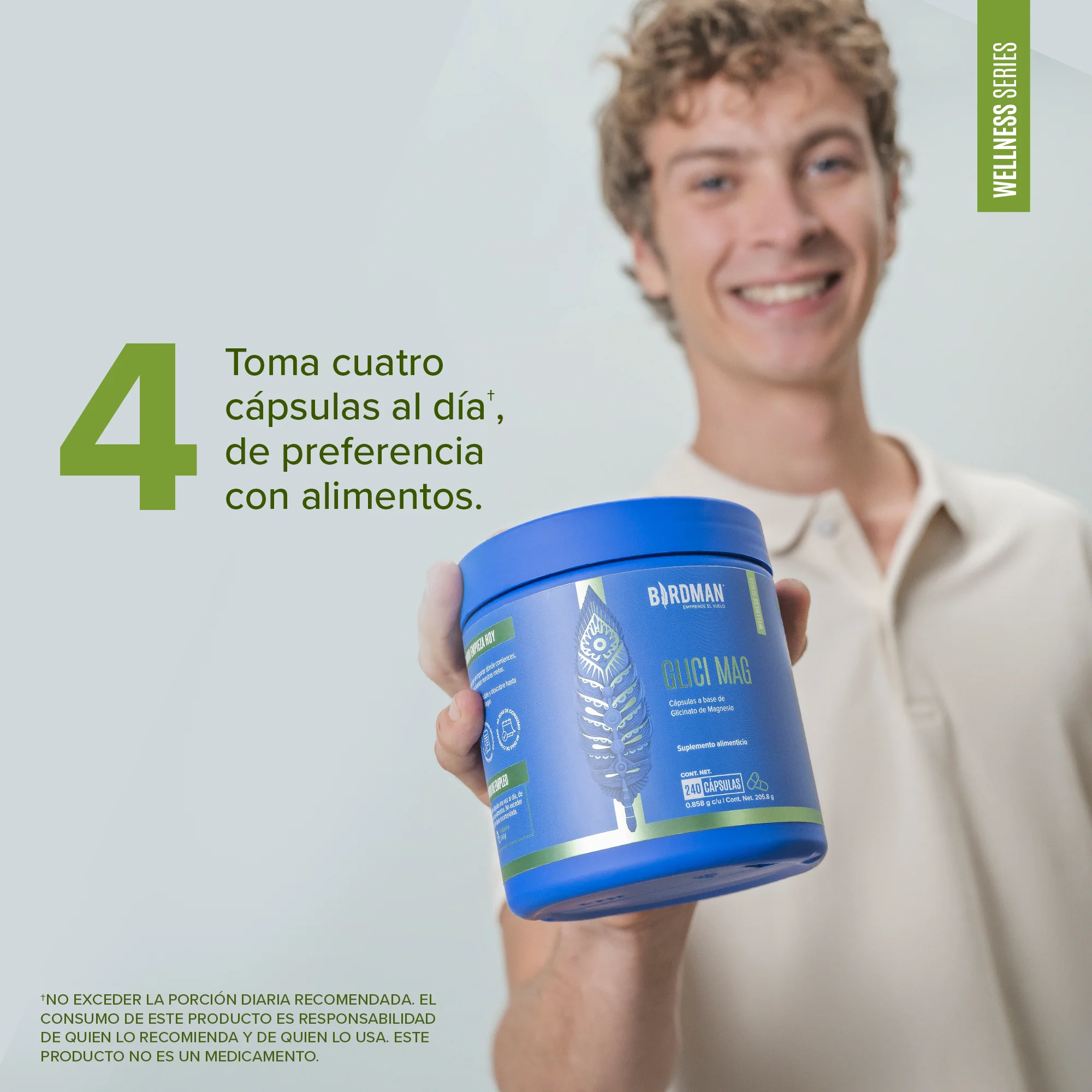 Glicinato de Magnesio 400mg - 120 Cápsulas - Image 3