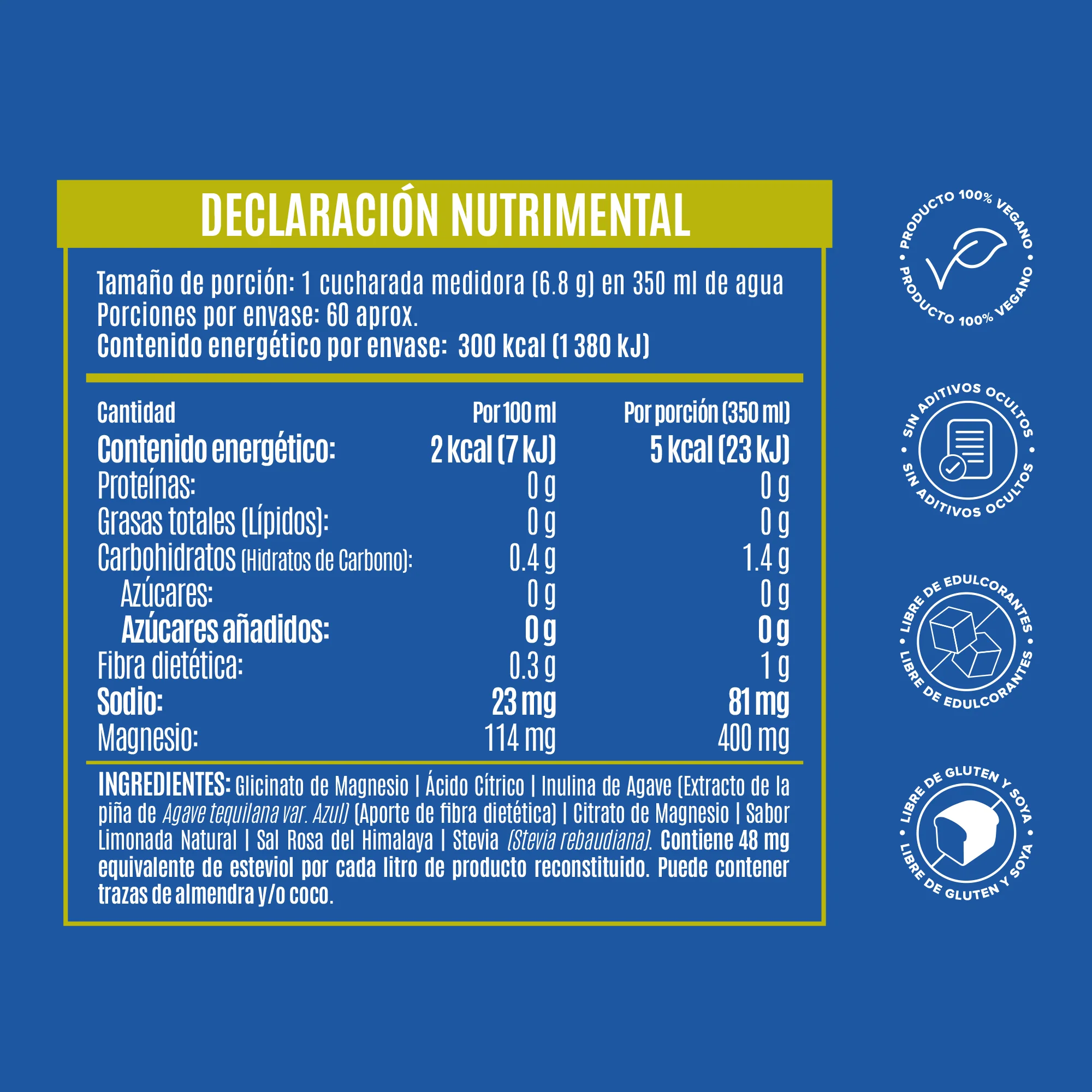 Mag Glycinate Blend - Glicinato y Citrato de Magnesio en Polvo - Sabor Limón - 60 Porciones - Image 7