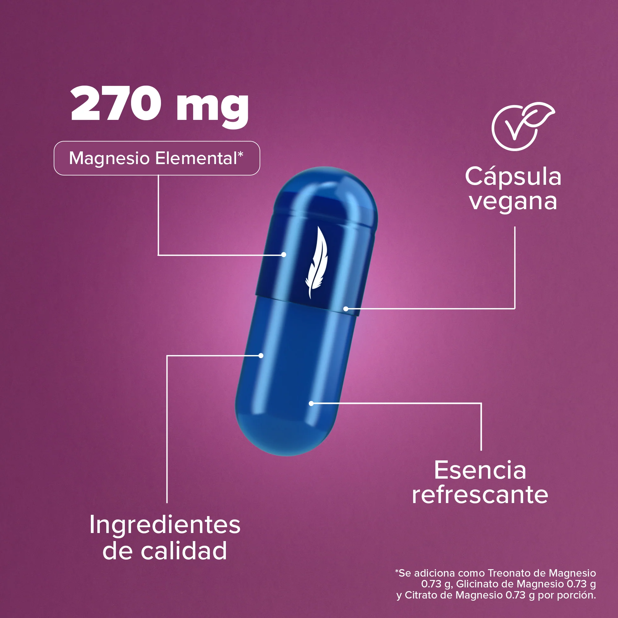 Mag Trifecta 3 en 1: Glicinato, Treonato y Citrato de Magnesio - 180 Cápsulas - Image 6