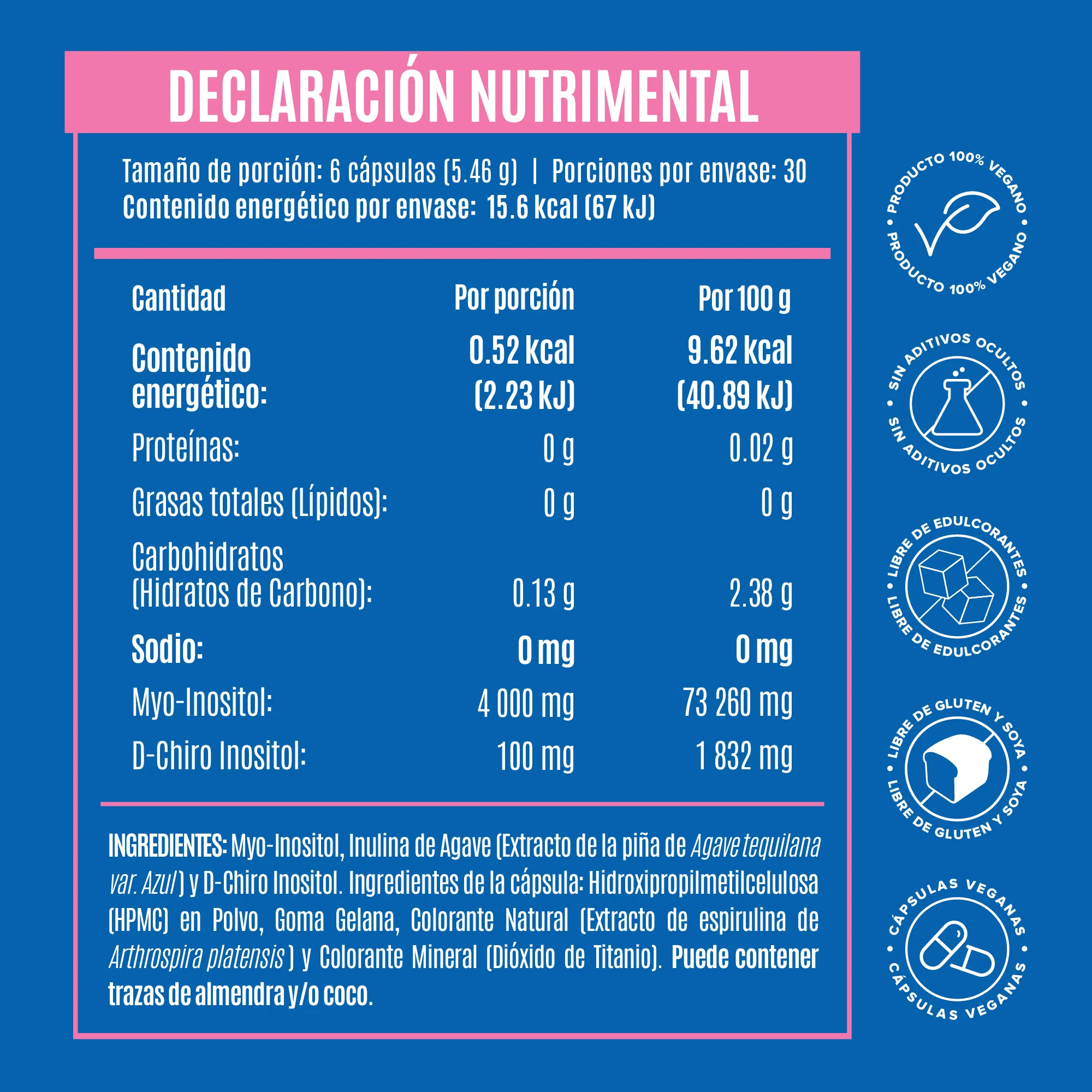 Myo & D-Chiro Inositol - Ratio 40:1 - 180 Cápsulas - Image 5