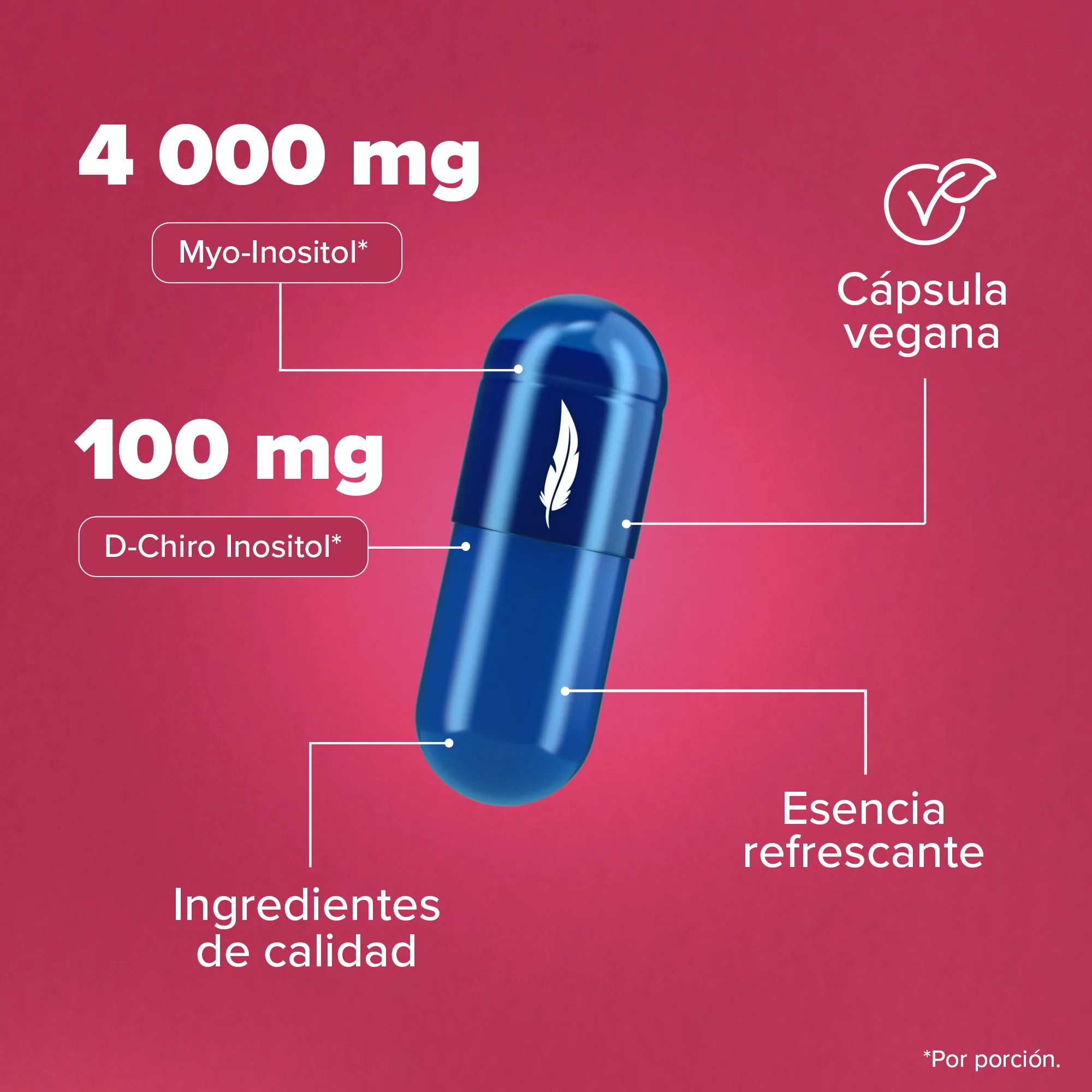 Myo & D-Chiro Inositol - Ratio 40:1 - 180 Cápsulas - Image 6