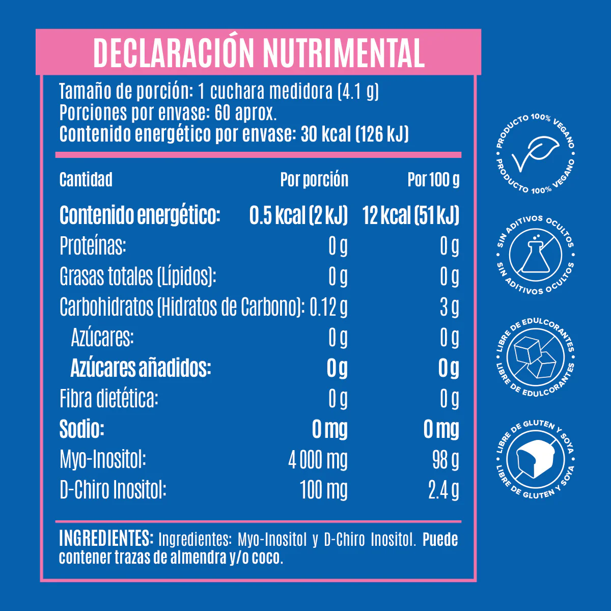 Myo & D-Chiro Inositol en Polvo - Ratio 40:1 - 246 g - Image 5