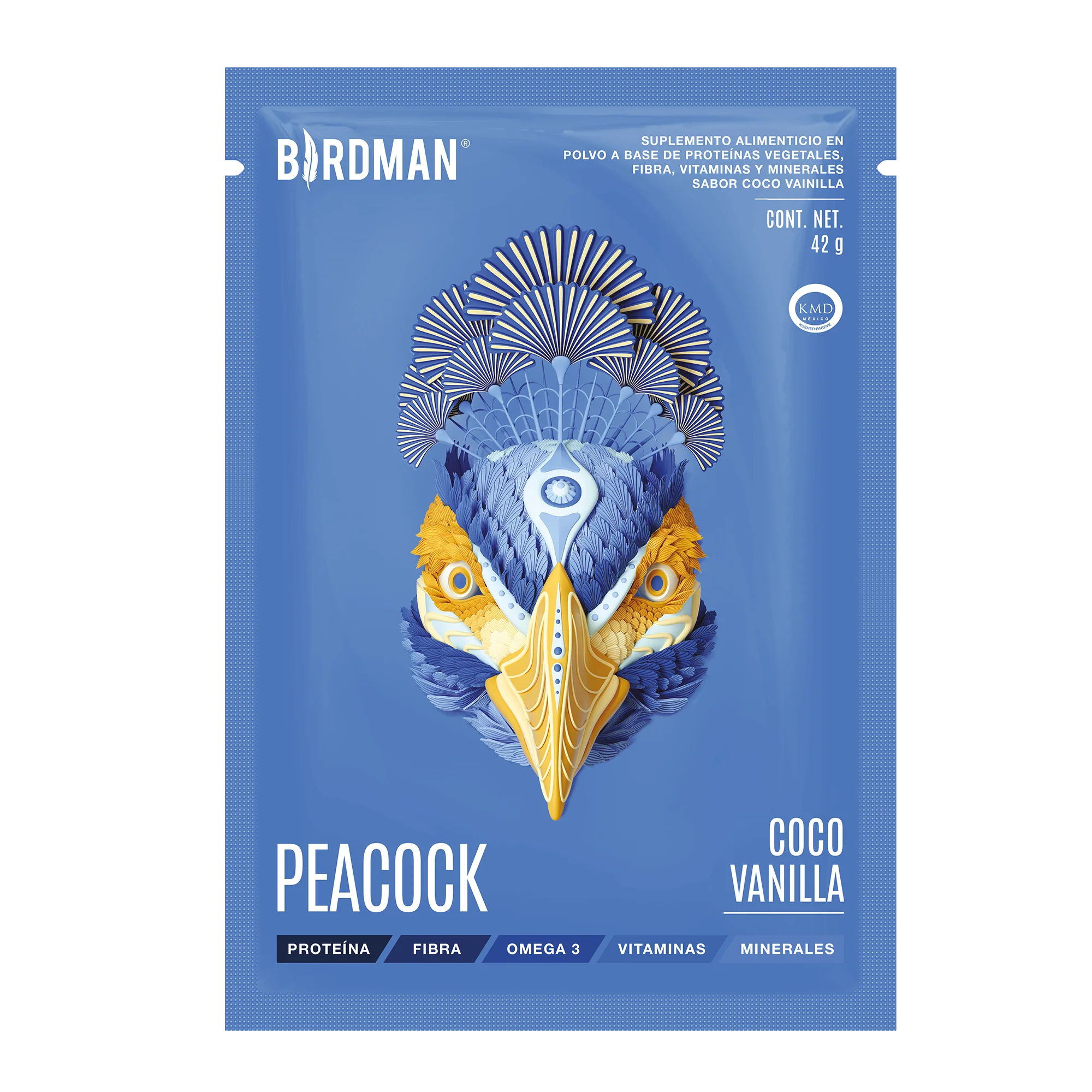 Peacock Plant Meal Proteína en Polvo con 11 Vitaminas & Omega 3 - Coco-Vainilla 10 Pack Sobres - Image 3