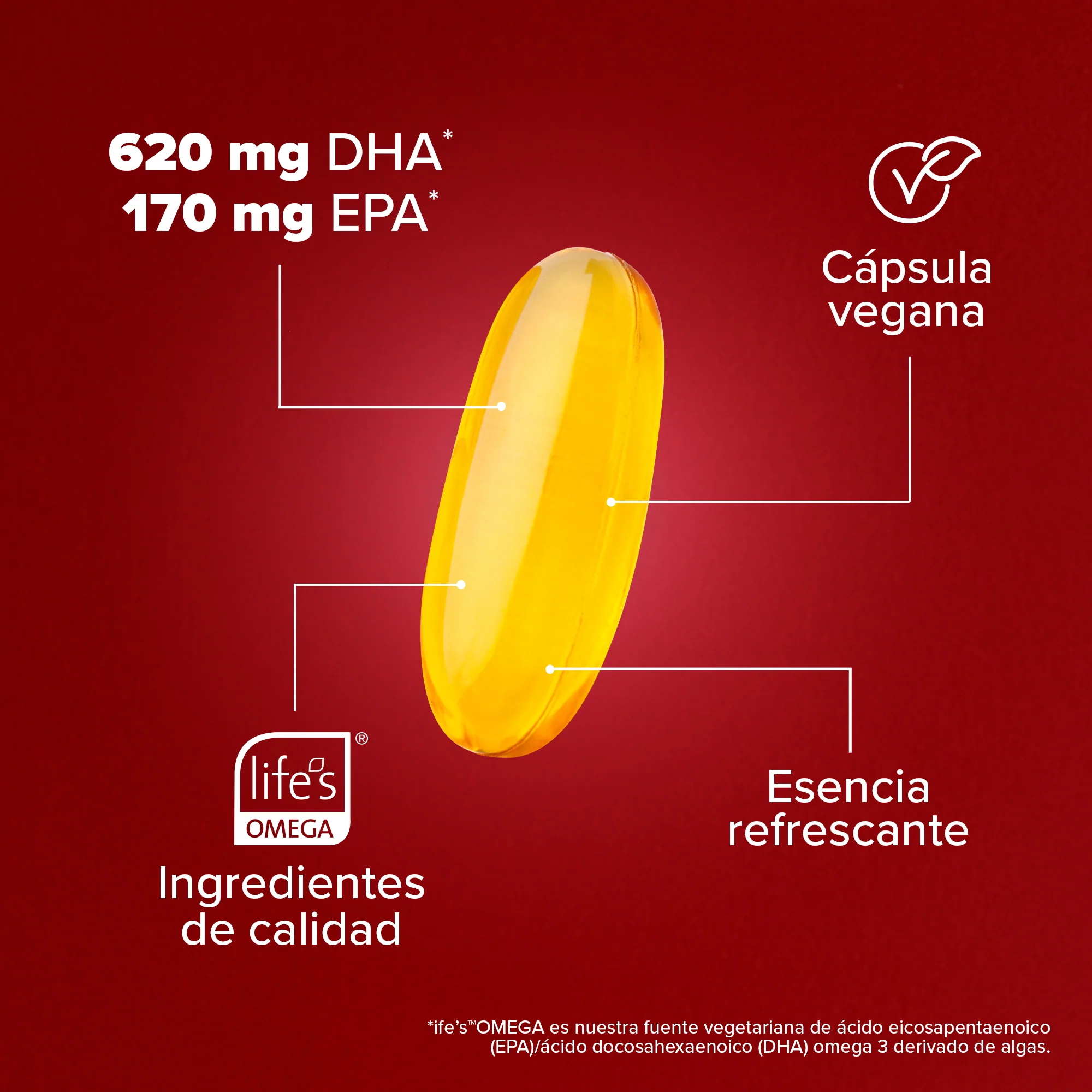 Premium Omega 3 - DHA 620mg & EPA 170mg - 120 Cápsulas - Image 6