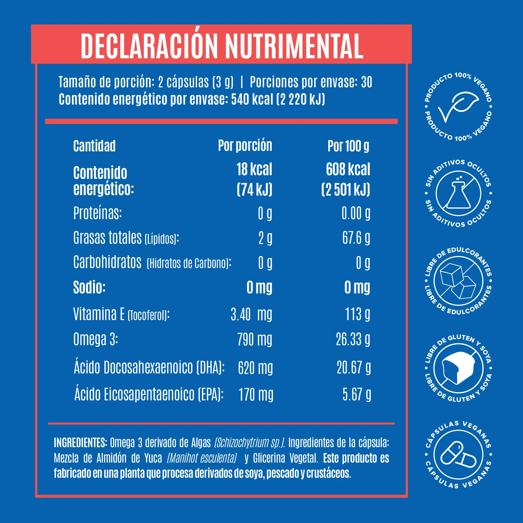 Premium Omega 3 - 60 Cápsulas - 30 Porciones - Pack - Image 5