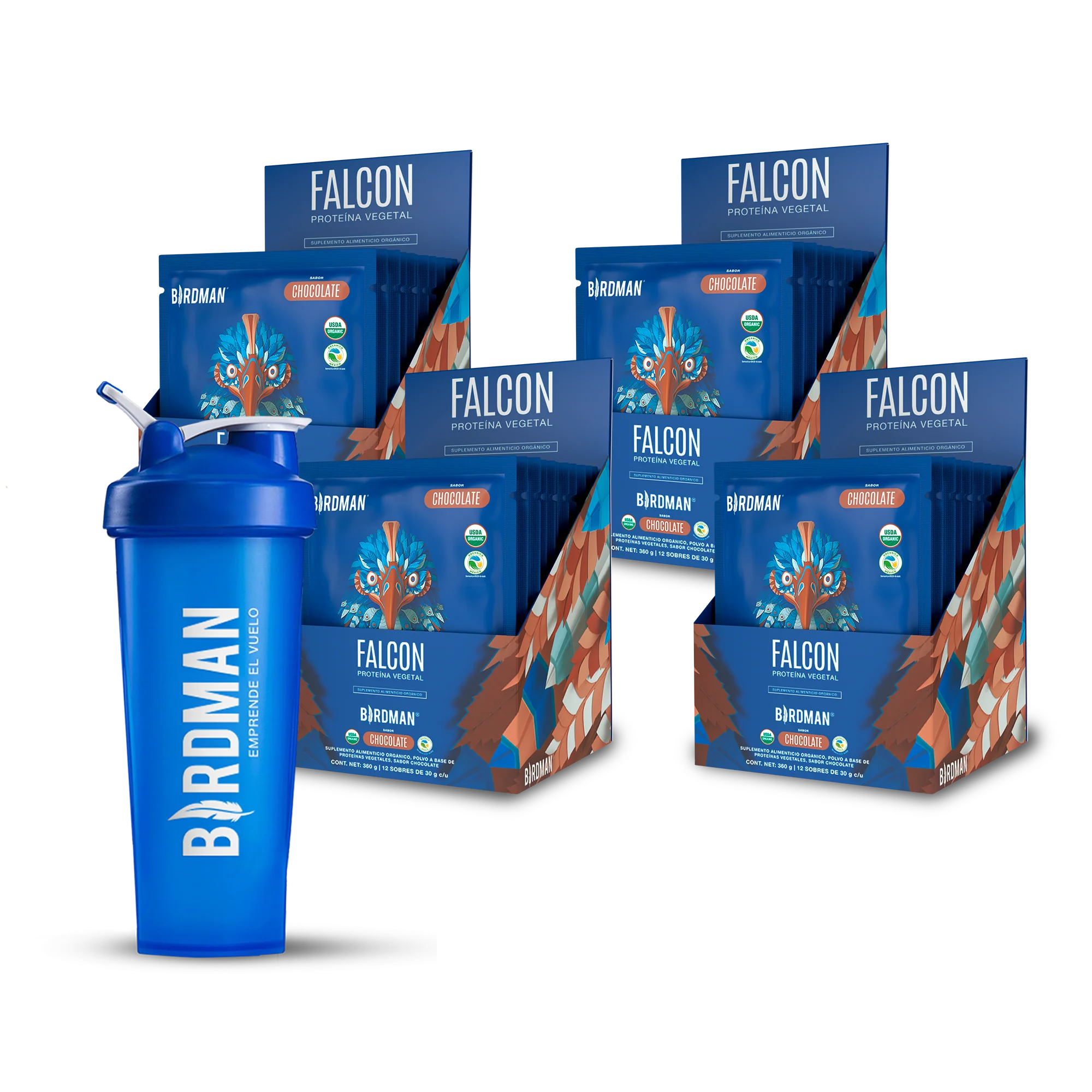 Travel Pack - 4pk Falcon Protein (48 Sobres) + Shaker bundle - Image 4