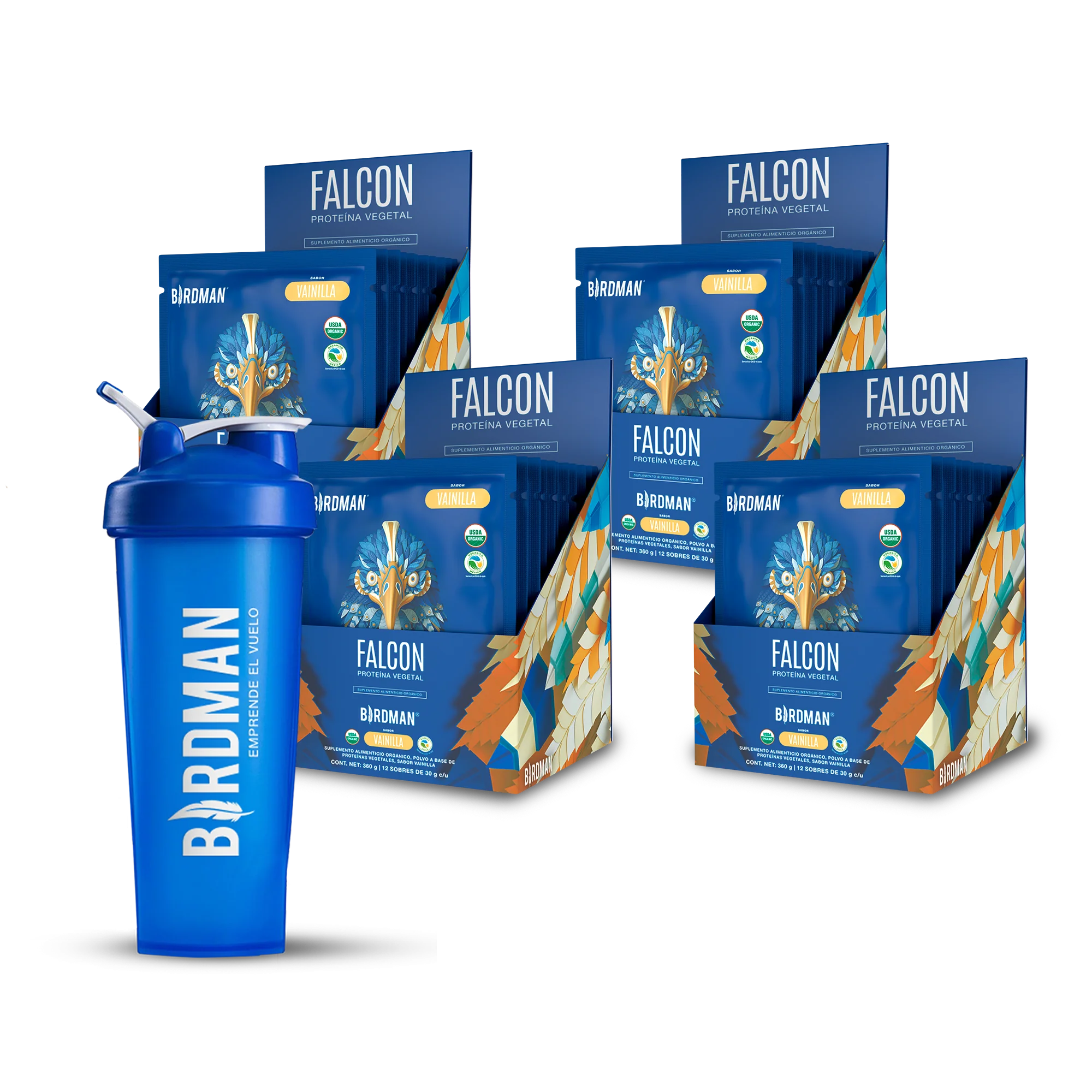 Travel Pack - 4pk Falcon Protein (48 Sobres) + Shaker bundle - Image 6