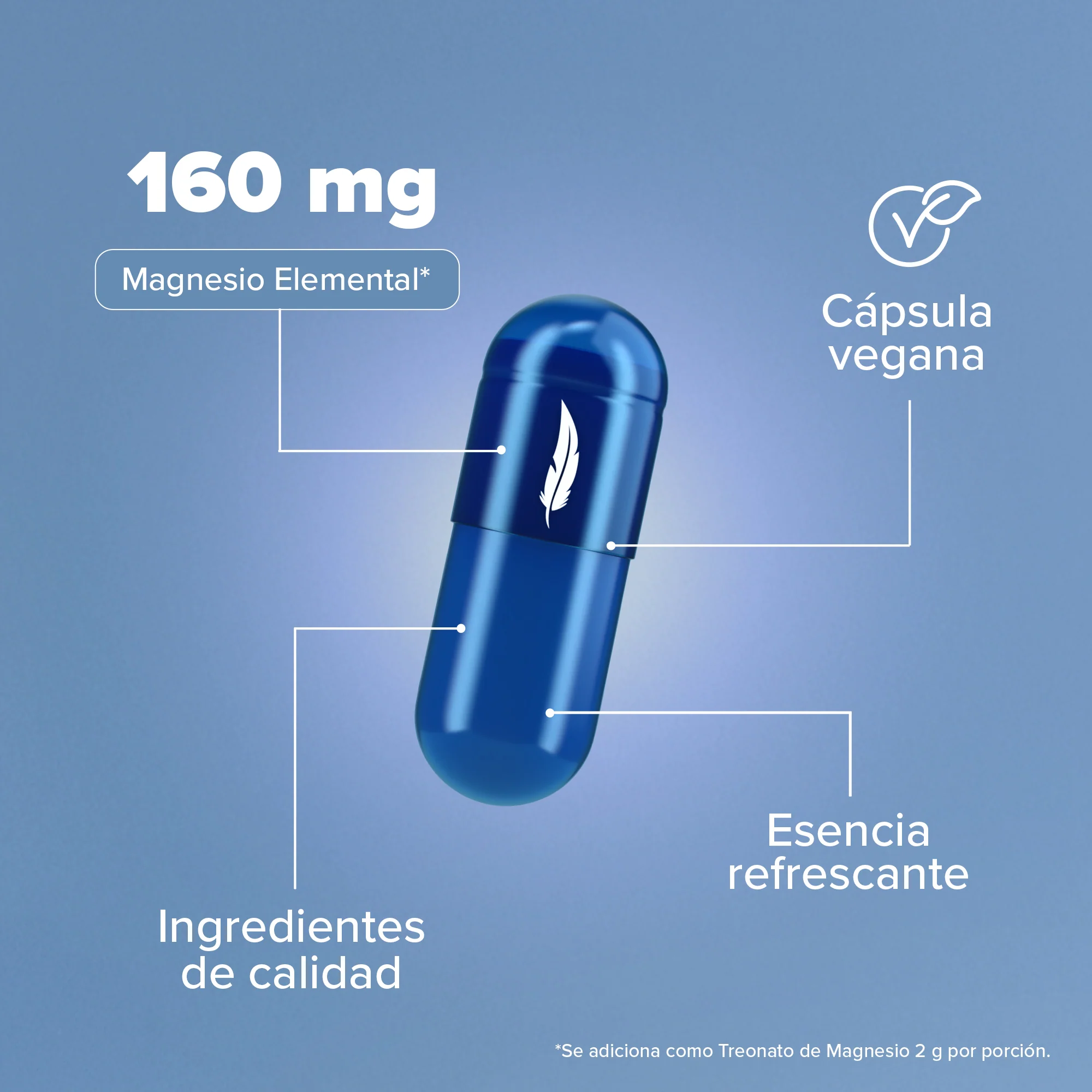 Treonato de Magnesio 160mg - 90 Cápsulas - Image 5