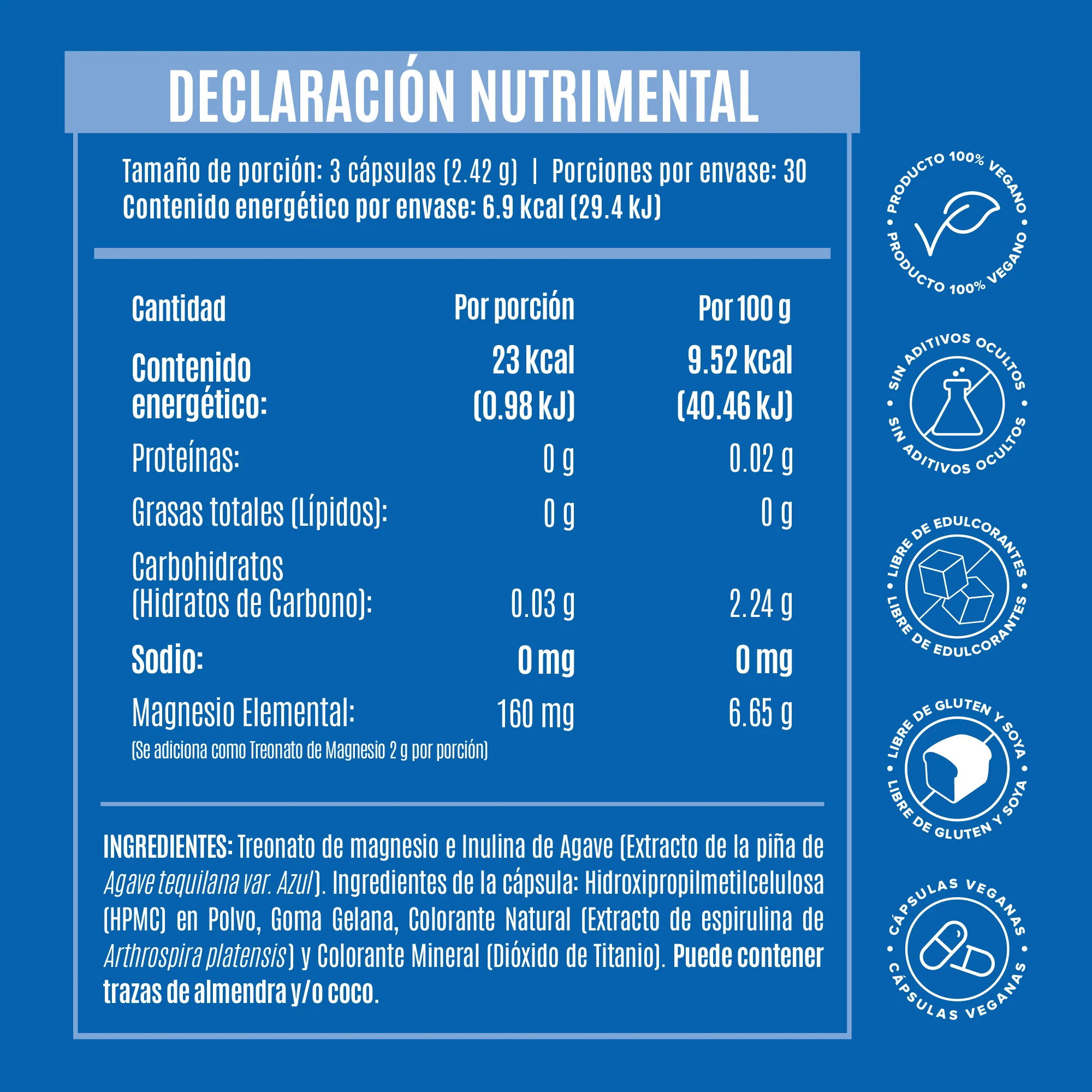 Treonato de Magnesio 160mg - 90 Cápsulas - Image 6