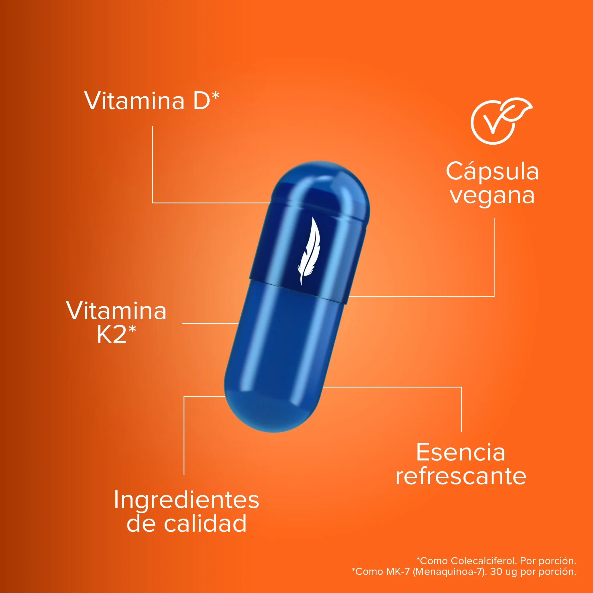 Vitamina D3 + K2 - 400UI - 300 Cápsulas - Image 4
